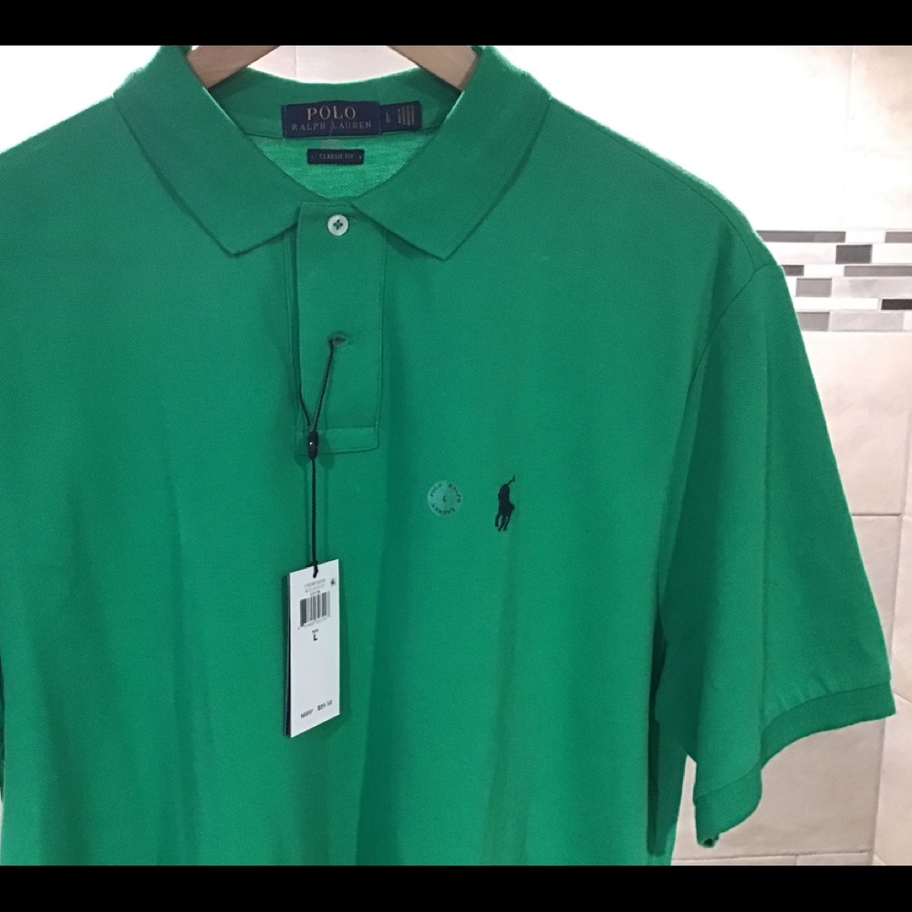 Brand New Green Ralph Lauren Polo Shirt - Large